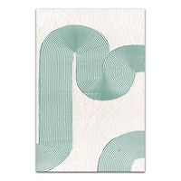 Teal Abstract Pathway Canvas Wall Art