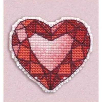Oven Badge - Heart Cross Stitch Kit