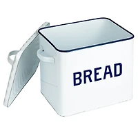 Hello Honey® 13.5" White Chic Farmhouse Enameled Bread Box
