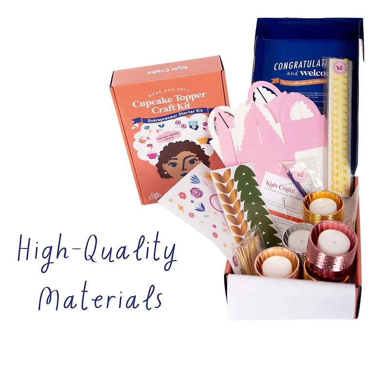 Kids Crafts Make & Sell Cupcake Topper Business Craft Kit