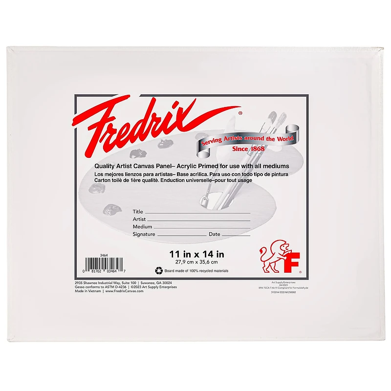 FREDRIX 3 Pack Artist Series Primed Canvas Panel