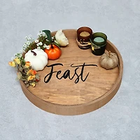 Elegant Designs™ 13.8" Round Feast Serving Tray with Handles