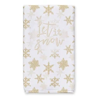 Cream Snowflake Tea Towel Set