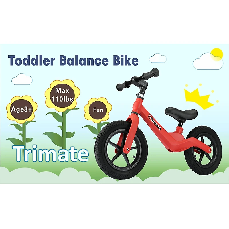 Trimate Red 2 Wheel Balance Bike
