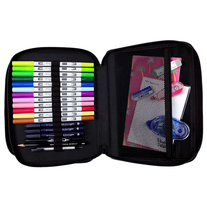 Tombow Black Zipper Marker Case