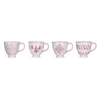 Hello Honey® 12oz. Pink & Cream Stoneware Teacup Set