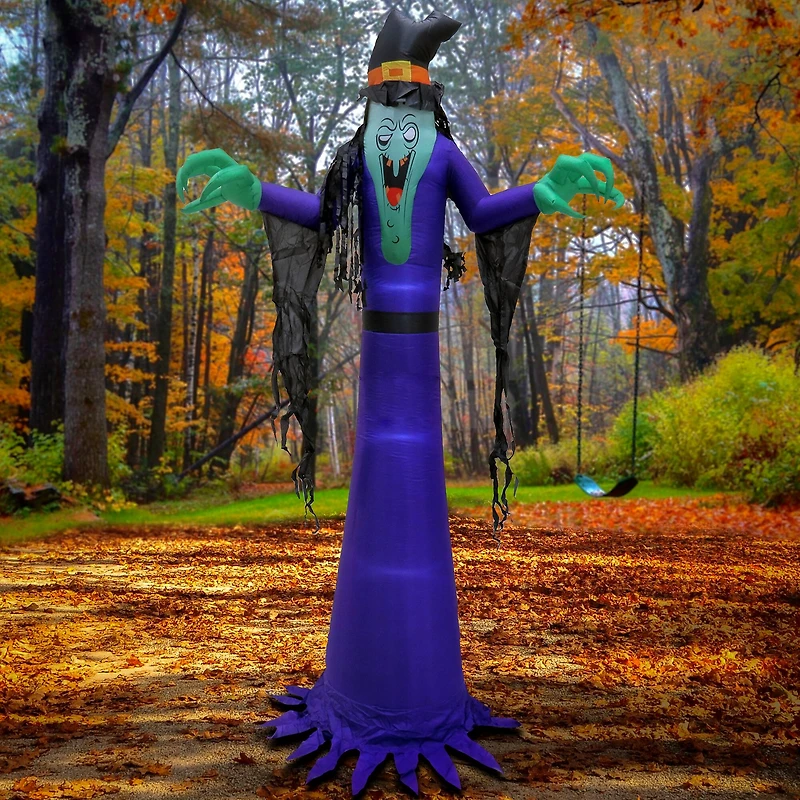 12ft. Inflatable Halloween Witch Decoration with LED Lights
