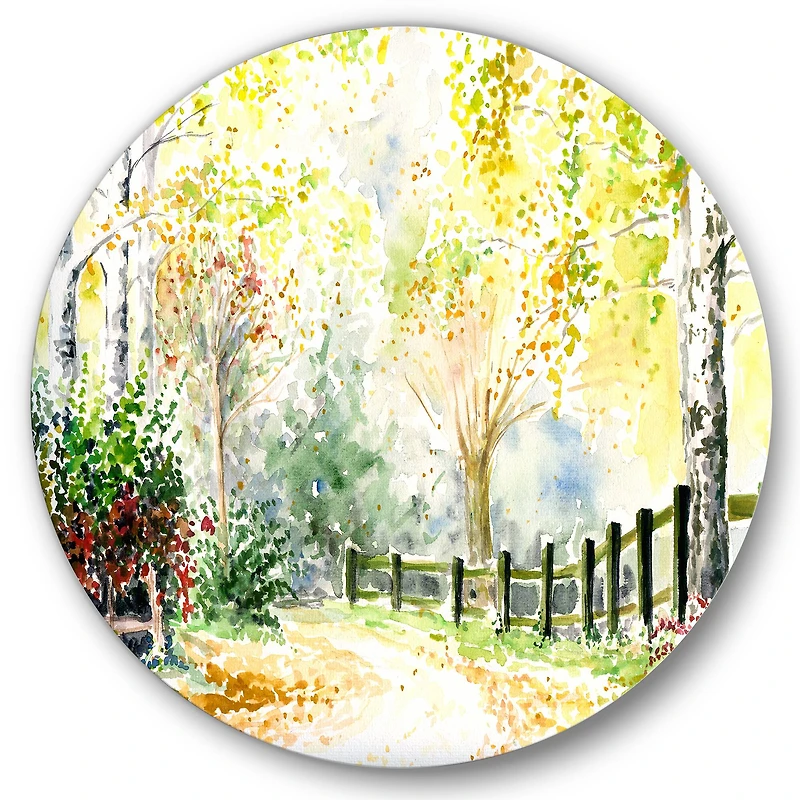 Designart - Autumn Countryside Landscape In The Afternoon