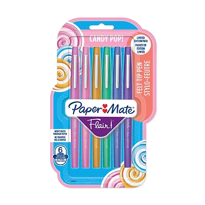 12 Packs: 6 ct. (72 total) Paper Mate® Flair® Felt Tip Candy Pop Pen Set