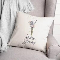 Bundle Hello Spring Flowers 18" x 18" Throw Pillow