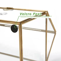 Mind Reader Clear Glass Card Box