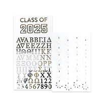 Silver Greek Letters & Bling Graduation Cap Stickers by Recollections™