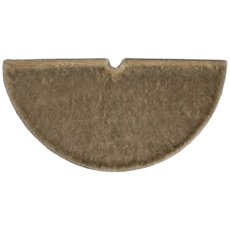 Faux Fur Christmas Tree Skirt - 48" - Brown