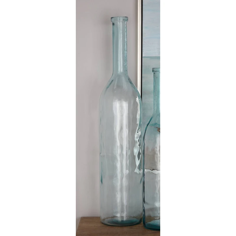 40" Blue Glass Farmhouse Vase