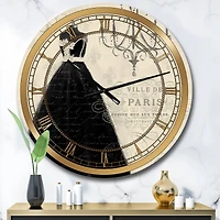Designart 'French Chandeliers Couture Iv Glam Wall Clock