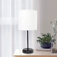 Creekwood Home Oslo 19.5" Power Outlet Table Lamp