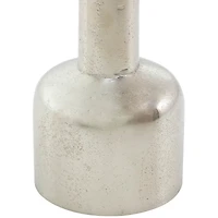 Silver Aluminum Taper Candle Holder with Rounded Bases Set