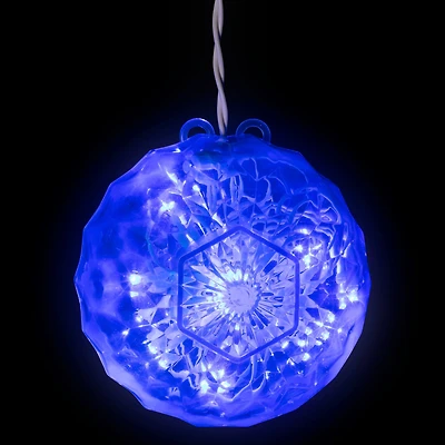 6" LED Hanging Crystal Sphere Ball Outdoor Decoration
