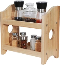 NEX™ 2-Tier Wood Spice Rack Countertop Organizer
