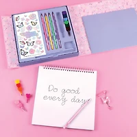 Make It Real 3C4G: Butterfly Sketchbook & Drawing Set, 20pcs