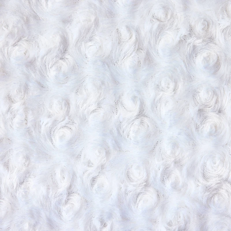 Feldman Optic White Swirl Faux Fur Mink Fabric