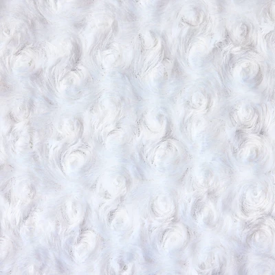Feldman Optic White Swirl Faux Fur Mink Fabric