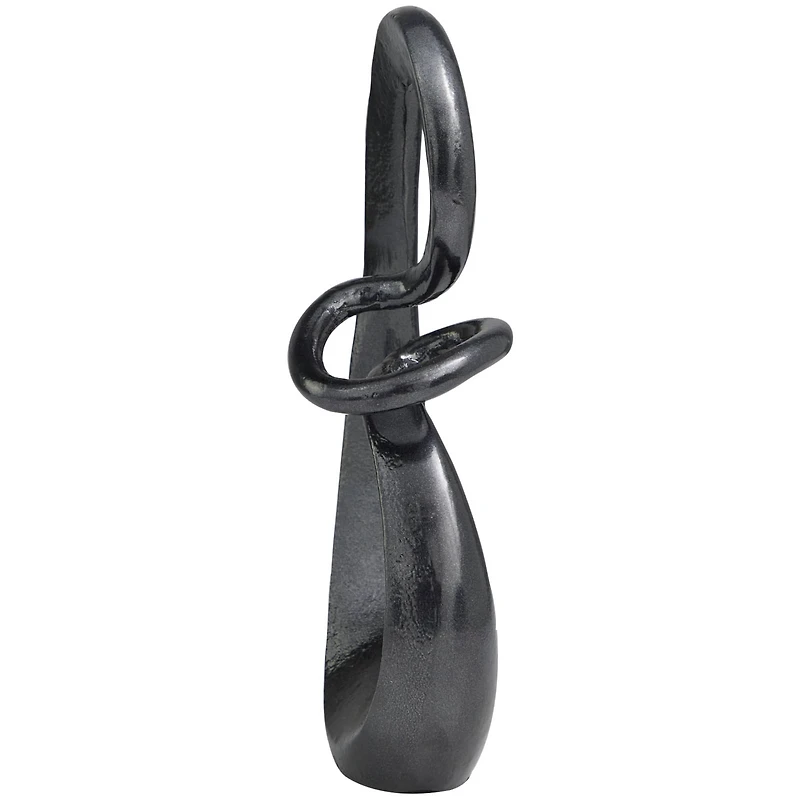 13" Contemporary Swirl Aluminum Sculpture