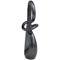 13" Contemporary Swirl Aluminum Sculpture