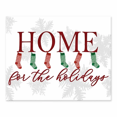 Home For Holidays Stockings Tabletop Canvas