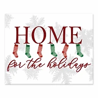 Home For Holidays Stockings Tabletop Canvas