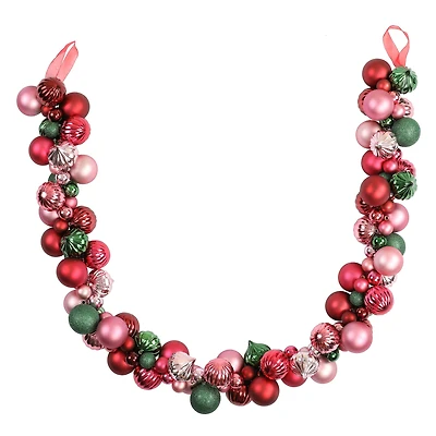 6ft. Burgundy & Green Shatterproof Ball Ornament Garland by Ashland®
