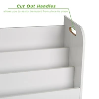 Mind Reader 2-Tier Kid's White Storage Shelf Unit