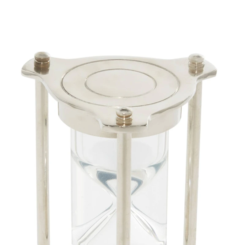8" Silver Aluminum Contemporary Timer