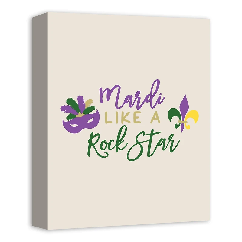 Mardi Gras Rock Star Canvas Wall Art