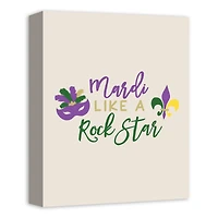 Mardi Gras Rock Star Canvas Wall Art