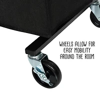 Honey Can Do Black Rolling Shoe Rack & Shoe Rack Cover