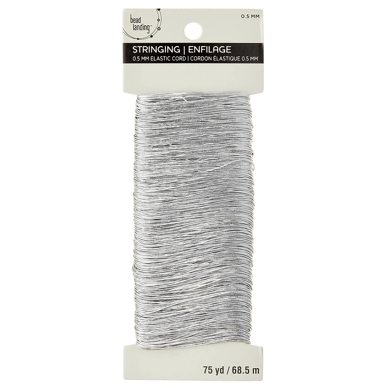 6 Pack: 0.5mm Silver Elastic Cord by Bead Landing™ 