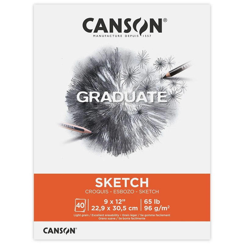 Canson® Graduate Foldover Sketch Pad, 9" x 12"
