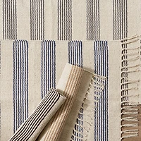 DII® French Blue Ticking Stripe Hand-Loomed Rug, 2ft. x 3ft.