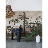 Hello Honey® 23.5" Metal, Rattan and Wood Bead Chandelier