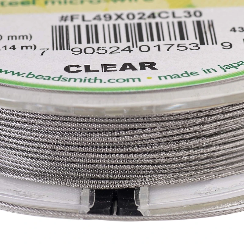 The Beadsmith® Flex-rite® 0.024" Clear 49 Strand Wire, 30ft.