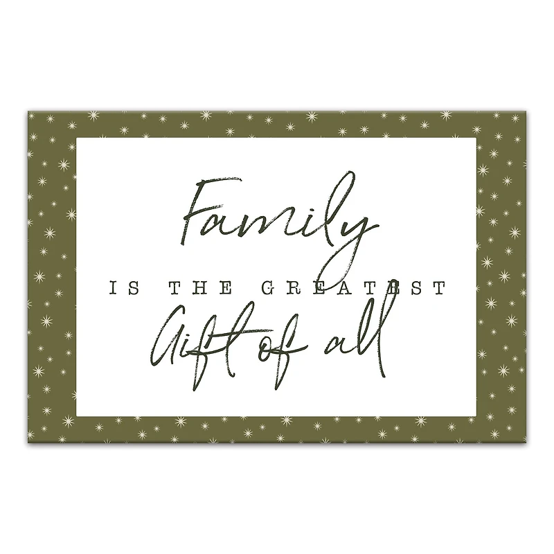 Family Greatest Gift Twinkle Canvas Wall Art