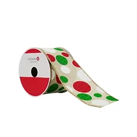 2.5" x 20ft. Whimsy Dots Wired Ribbon by Celebrate It®