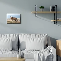 Stupell Industries Sweater Weather Sheep Animal Farm Plaid Framed Wall Art