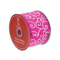2.5" x 10yd. Swirl Wired Spring Craft Ribbon