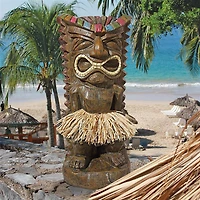 Design Toscano 20" Pau Hana Hawaiian Tiki Totem Statues, 2ct.