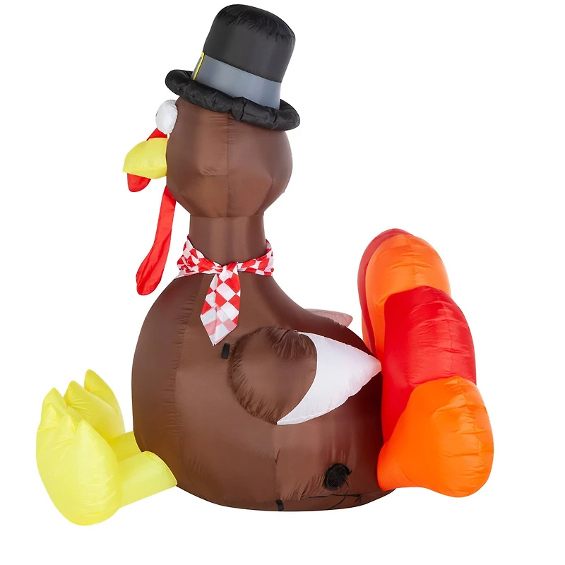 6ft. Airblown® Inflatable Thanksgiving Turkey with Checkered Scarf