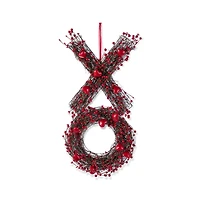 Glitzhome® 24" Red Valentine's XO Shaped Wreath