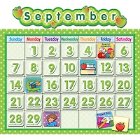 Teacher Created Resources 24" x 18" Polka Dot School Calendar Bulletin Board, 2 Pack