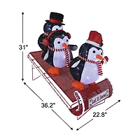 Mr. Christmas 36" Penguins Animated Outdoor Sledding Buddies